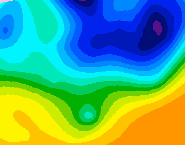 GDPS 500 millibar geopotential height 036 hour forecast chart for Canada based on 2026/04/03 0000Z data