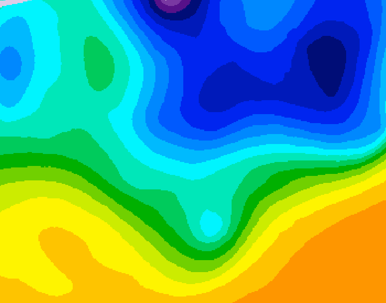 GDPS 500 millibar geopotential height 048 hour forecast chart for Canada based on 2026/04/03 0000Z data