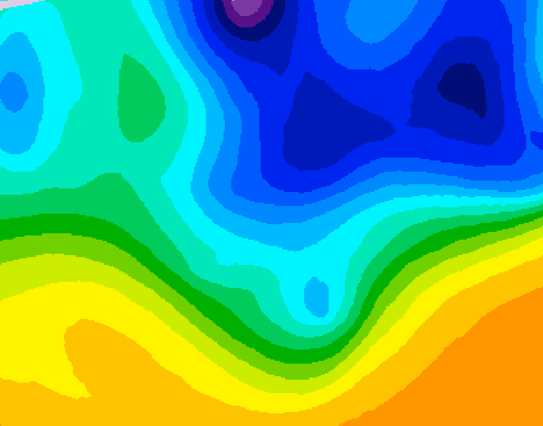 GDPS 500 millibar geopotential height 054 hour forecast chart for Canada based on 2026/04/03 0000Z data
