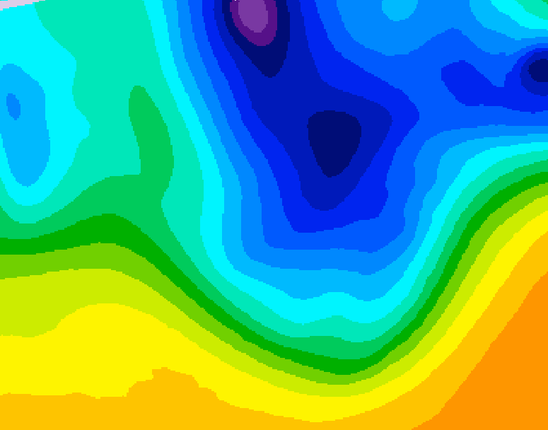 GDPS 500 millibar geopotential height 072 hour forecast chart for Canada based on 2026/04/03 0000Z data
