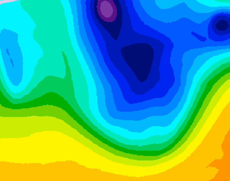 GDPS 500 millibar geopotential height 078 hour forecast chart for Canada based on 2026/04/03 0000Z data