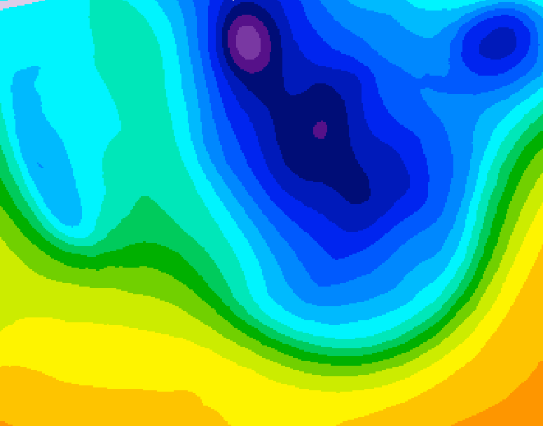 GDPS 500 millibar geopotential height 090 hour forecast chart for Canada based on 2026/04/03 0000Z data