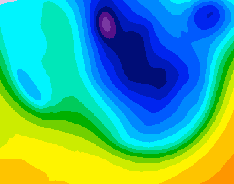 GDPS 500 millibar geopotential height 096 hour forecast chart for Canada based on 2026/04/03 0000Z data