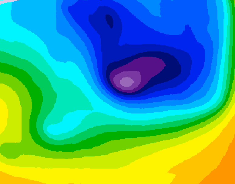 GDPS 500 millibar geopotential height 138 hour forecast chart for Canada based on 2026/04/03 0000Z data