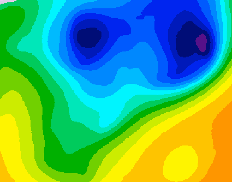 GDPS 500 millibar geopotential height 186 hour forecast chart for Canada based on 2026/04/03 0000Z data