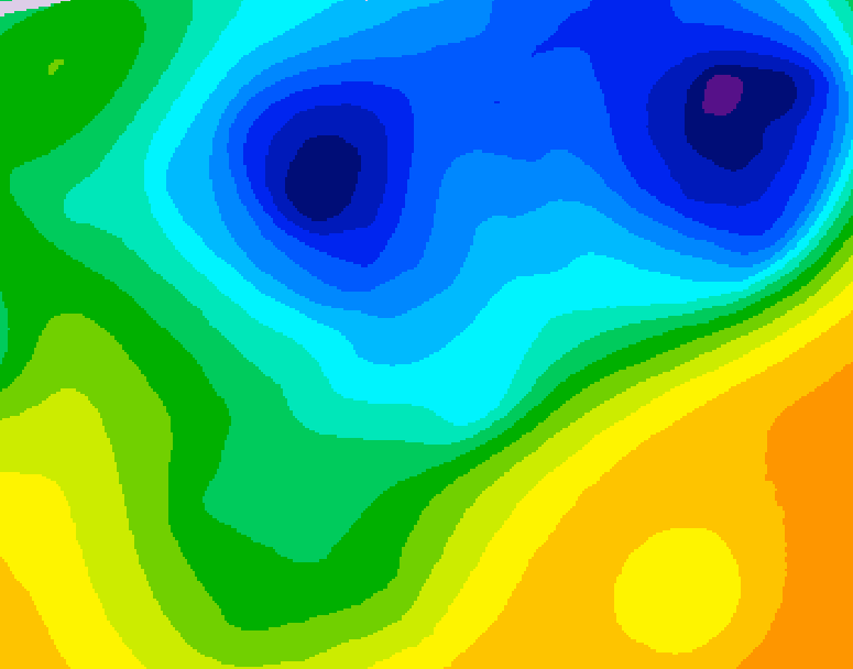 GDPS 500 millibar geopotential height 198 hour forecast chart for Canada based on 2026/04/03 0000Z data