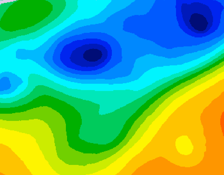 GDPS 500 millibar geopotential height 222 hour forecast chart for Canada based on 2026/04/03 0000Z data