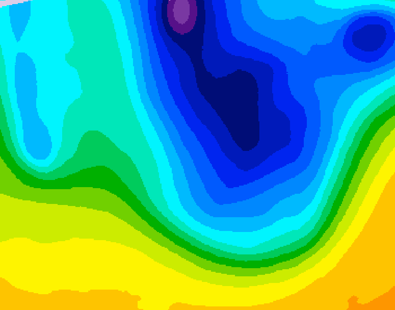 GDPS 500 millibar geopotential height 072 hour forecast chart for Canada based on 2026/04/03 1200Z data