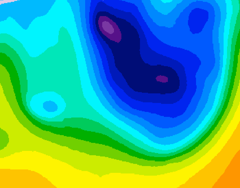 GDPS 500 millibar geopotential height 096 hour forecast chart for Canada based on 2026/04/03 1200Z data