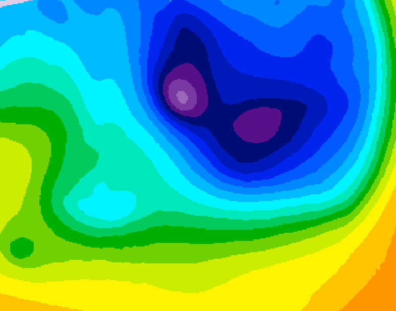 GDPS 500 millibar geopotential height 120 hour forecast chart for Canada based on 2026/04/03 1200Z data