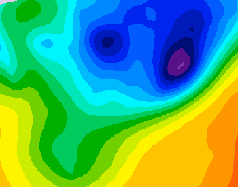GDPS 500 millibar geopotential height 180 hour forecast chart for Canada based on 2026/04/03 1200Z data