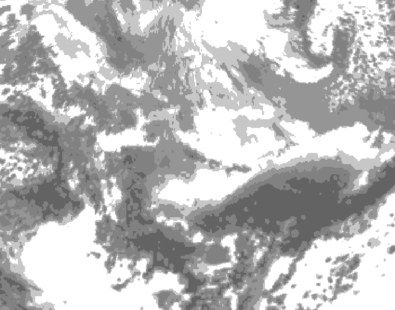 GDPS total cloud 012 hour forecast chart for Canada based on 2026/04/03 0000Z data