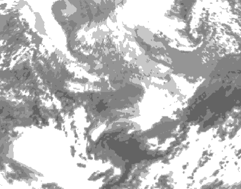 GDPS total cloud 030 hour forecast chart for Canada based on 2026/04/03 0000Z data