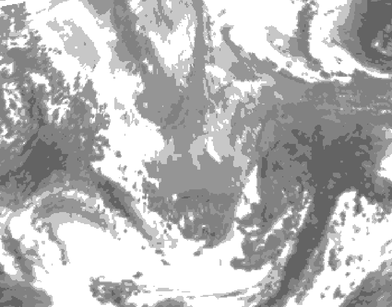 GDPS total cloud 072 hour forecast chart for Canada based on 2026/04/03 0000Z data
