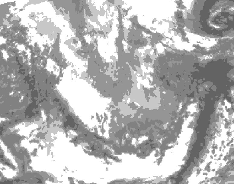 GDPS total cloud 084 hour forecast chart for Canada based on 2026/04/03 0000Z data