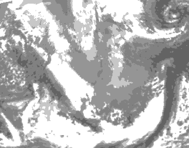 GDPS total cloud 090 hour forecast chart for Canada based on 2026/04/03 0000Z data