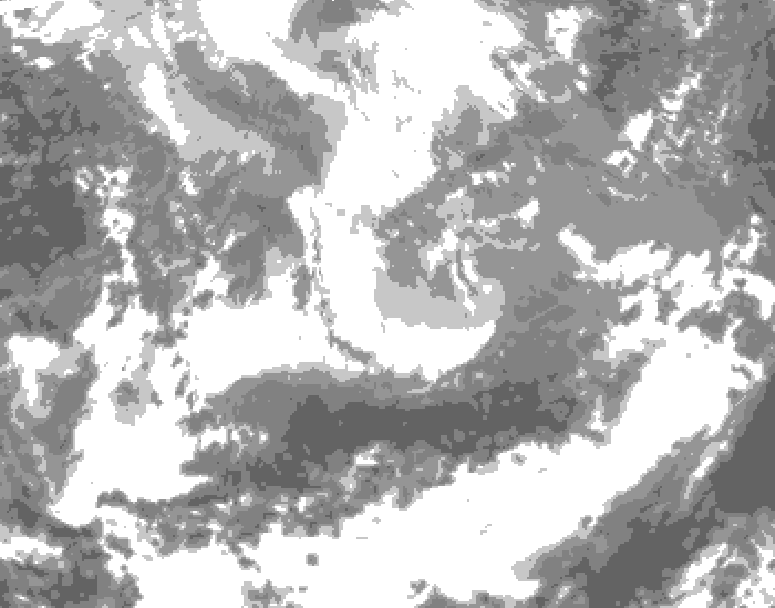 GDPS total cloud 150 hour forecast chart for Canada based on 2026/04/03 0000Z data