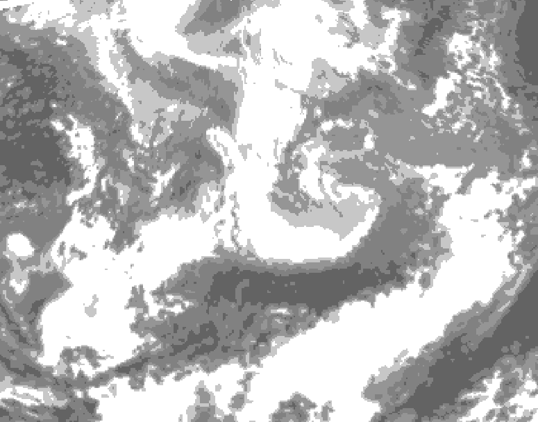GDPS total cloud 156 hour forecast chart for Canada based on 2026/04/03 0000Z data