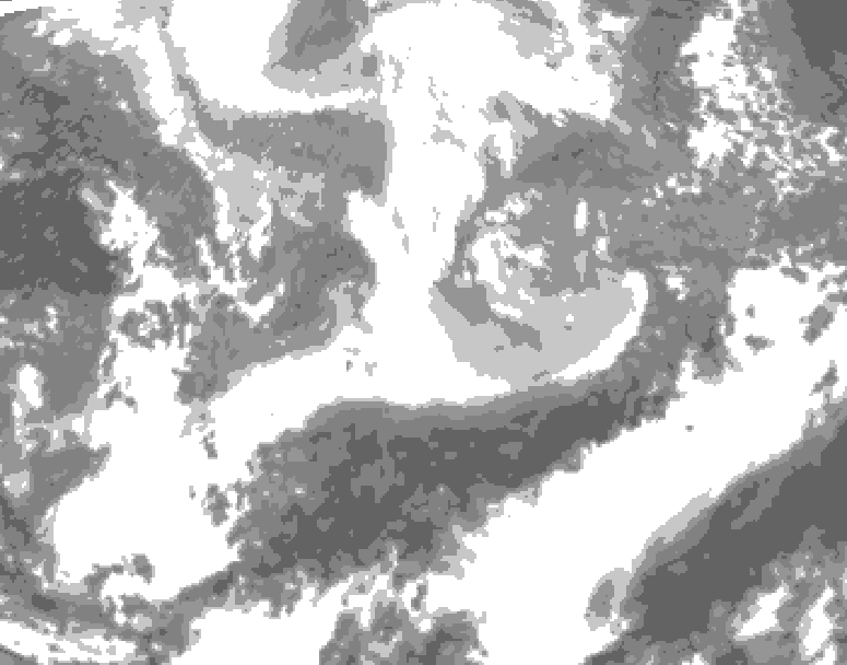 GDPS total cloud 162 hour forecast chart for Canada based on 2026/04/03 0000Z data