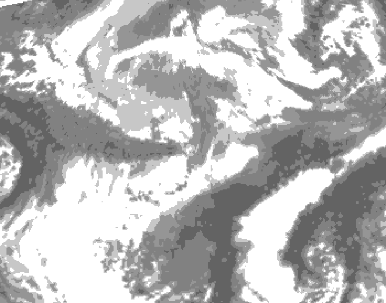 GDPS total cloud 210 hour forecast chart for Canada based on 2026/04/03 0000Z data