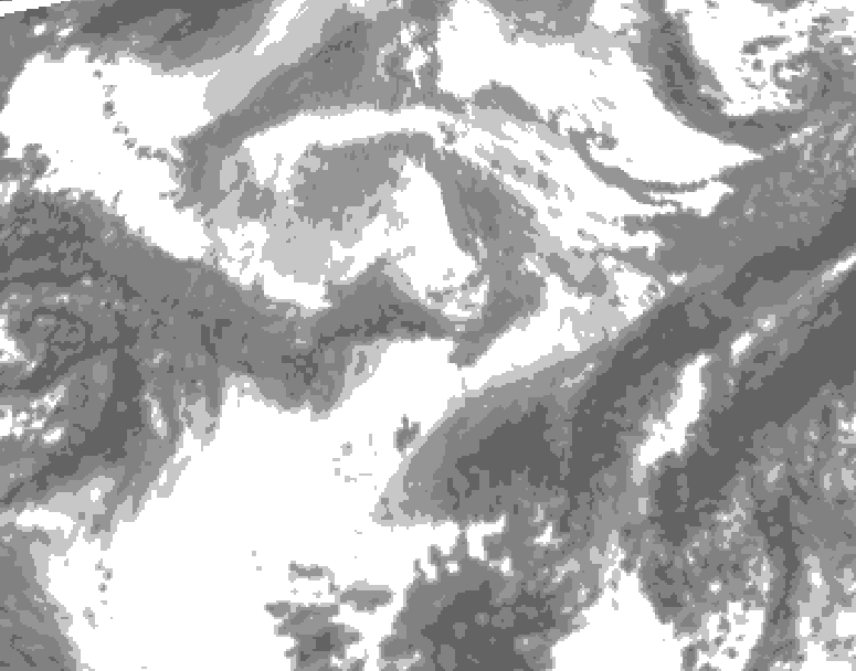 GDPS total cloud 228 hour forecast chart for Canada based on 2026/04/03 0000Z data