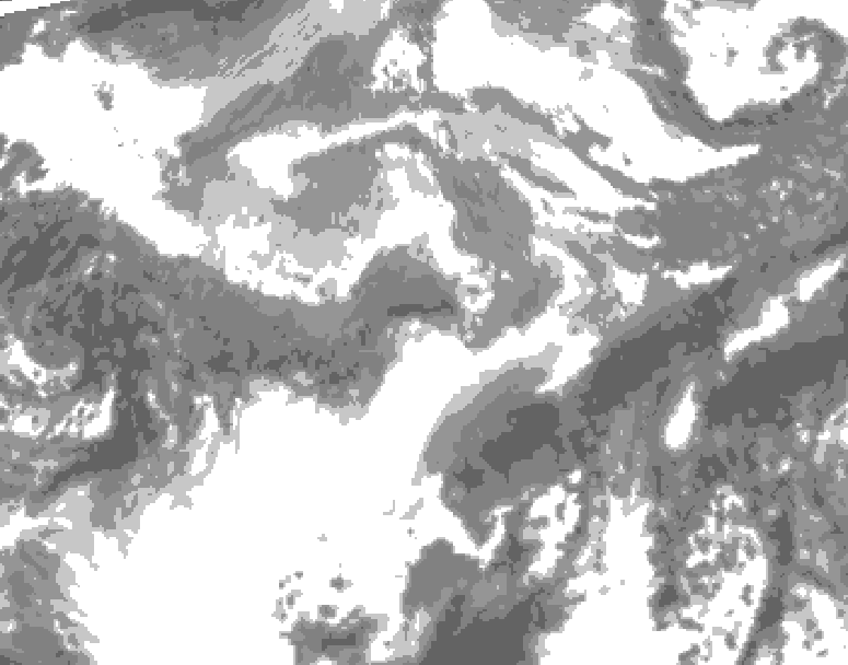 GDPS total cloud 234 hour forecast chart for Canada based on 2026/04/03 0000Z data