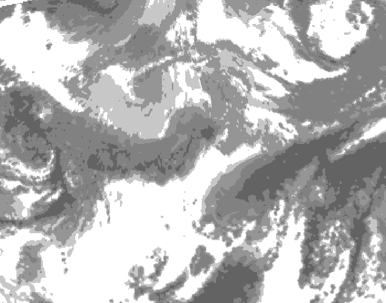 GDPS total cloud 240 hour forecast chart for Canada based on 2026/04/03 0000Z data