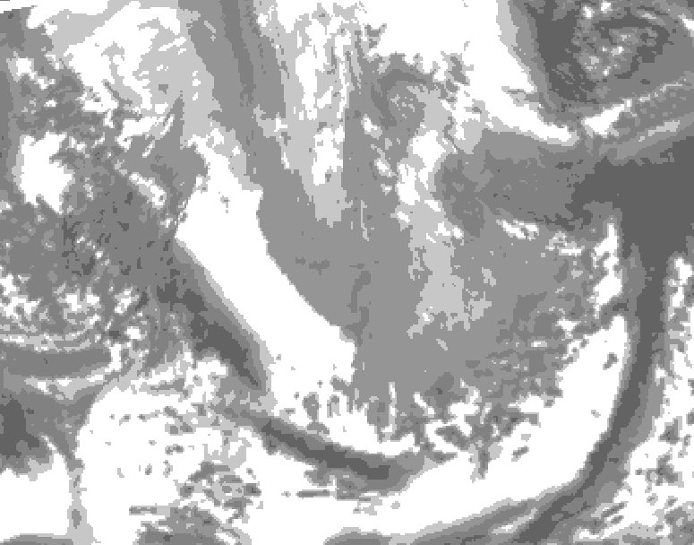 GDPS total cloud 084 hour forecast chart for Canada based on 2026/04/03 1200Z data