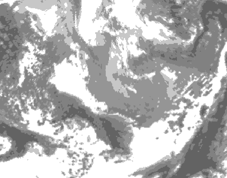 GDPS total cloud 108 hour forecast chart for Canada based on 2026/04/03 1200Z data
