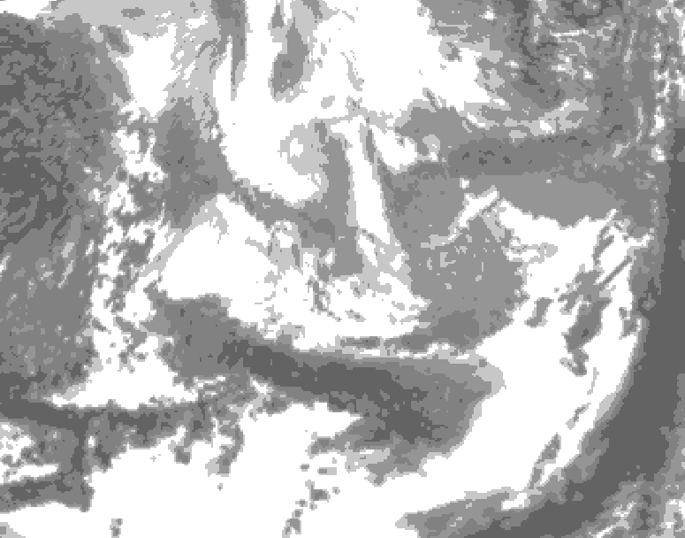 GDPS total cloud 120 hour forecast chart for Canada based on 2026/04/03 1200Z data