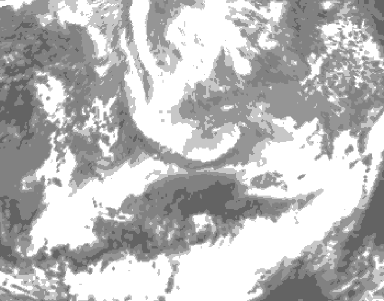 GDPS total cloud 144 hour forecast chart for Canada based on 2026/04/03 1200Z data