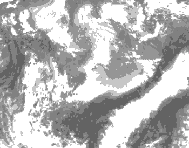 GDPS total cloud 180 hour forecast chart for Canada based on 2026/04/03 1200Z data