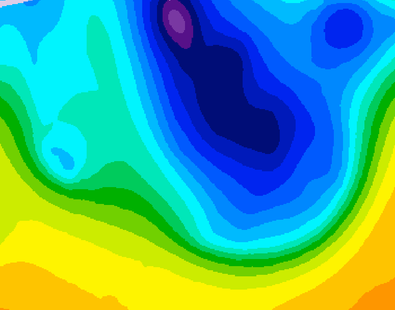 GDPS 500 millibar geopotential height 072 hour forecast chart for Canada based on 2026/04/04 0000Z data