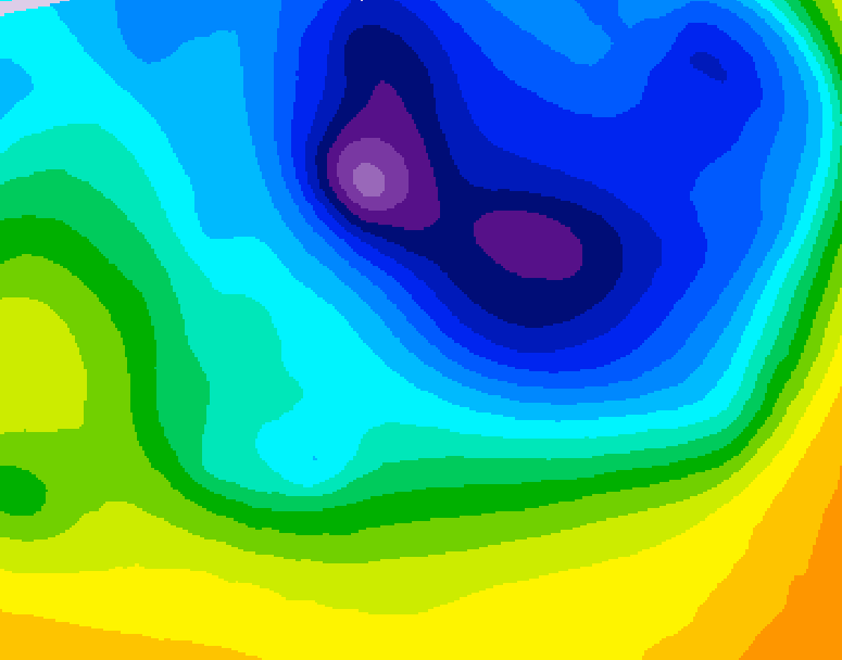 GDPS 500 millibar geopotential height 108 hour forecast chart for Canada based on 2026/04/04 0000Z data