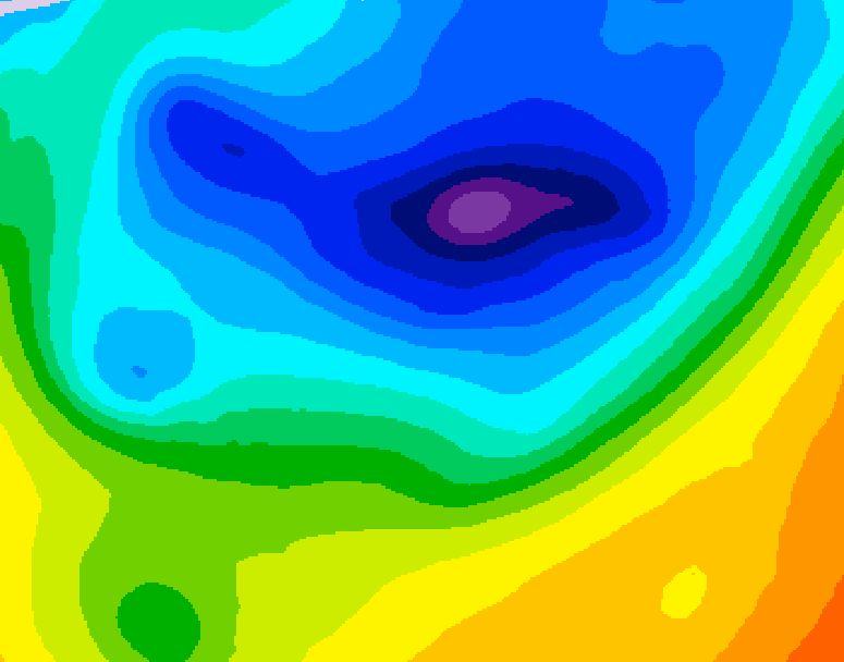 GDPS 500 millibar geopotential height 180 hour forecast chart for Canada based on 2026/04/04 0000Z data