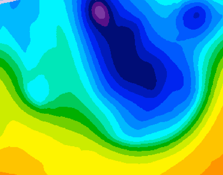 GDPS 500 millibar geopotential height 060 hour forecast chart for Canada based on 2026/04/04 1200Z data