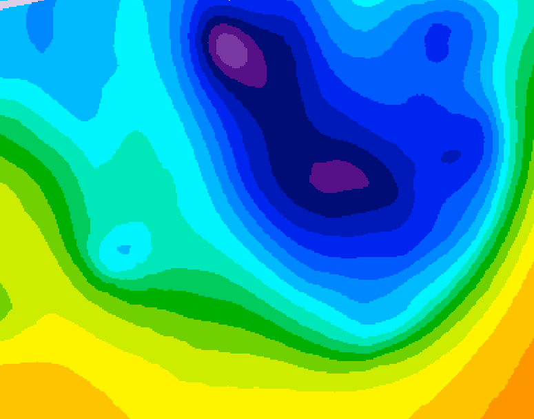 GDPS 500 millibar geopotential height 072 hour forecast chart for Canada based on 2026/04/04 1200Z data