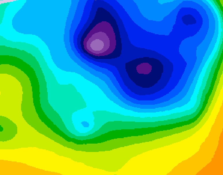 GDPS 500 millibar geopotential height 096 hour forecast chart for Canada based on 2026/04/04 1200Z data