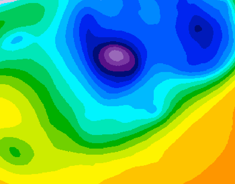 GDPS 500 millibar geopotential height 132 hour forecast chart for Canada based on 2026/04/04 1200Z data
