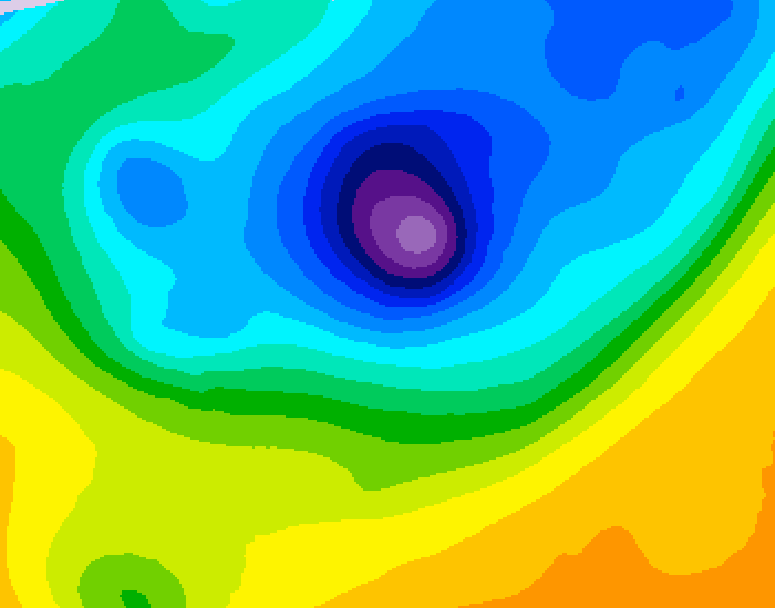 GDPS 500 millibar geopotential height 180 hour forecast chart for Canada based on 2026/04/04 1200Z data