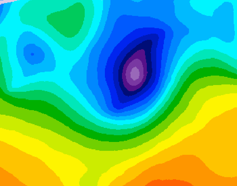 GDPS 500 millibar geopotential height 228 hour forecast chart for Canada based on 2026/04/04 1200Z data