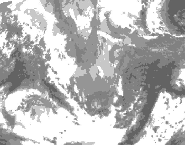 GDPS total cloud 048 hour forecast chart for Canada based on 2026/04/04 0000Z data