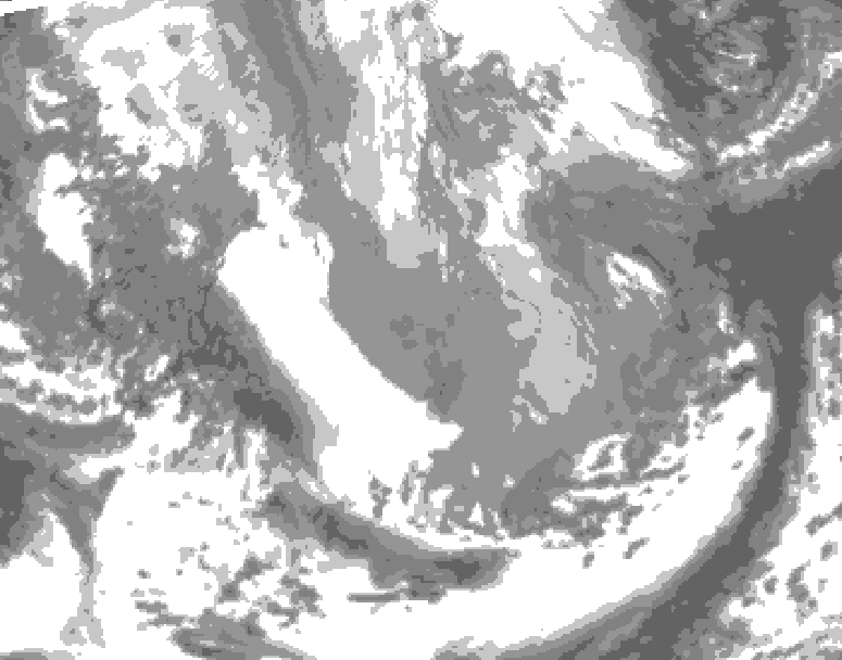 GDPS total cloud 072 hour forecast chart for Canada based on 2026/04/04 0000Z data