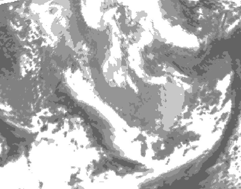 GDPS total cloud 084 hour forecast chart for Canada based on 2026/04/04 0000Z data