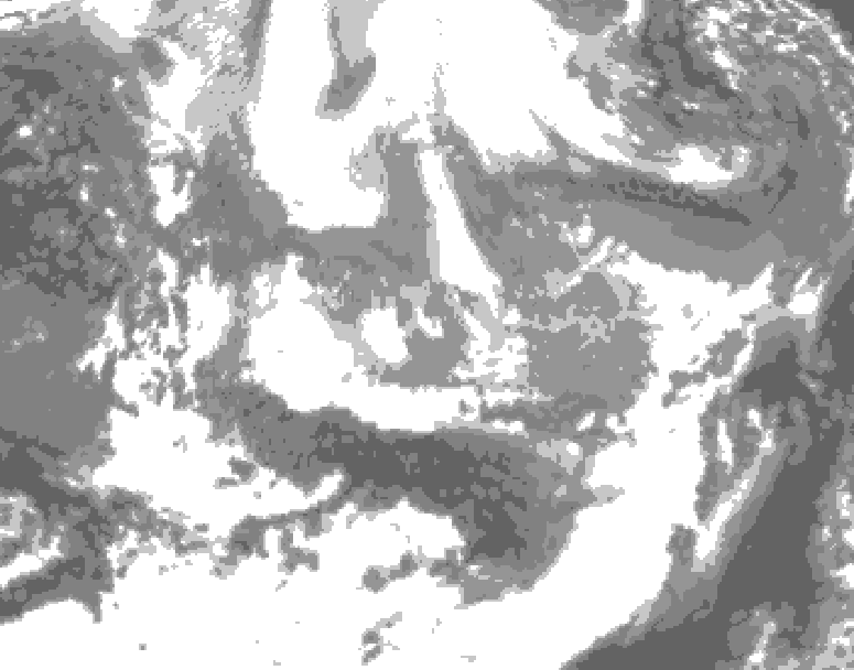GDPS total cloud 108 hour forecast chart for Canada based on 2026/04/04 0000Z data