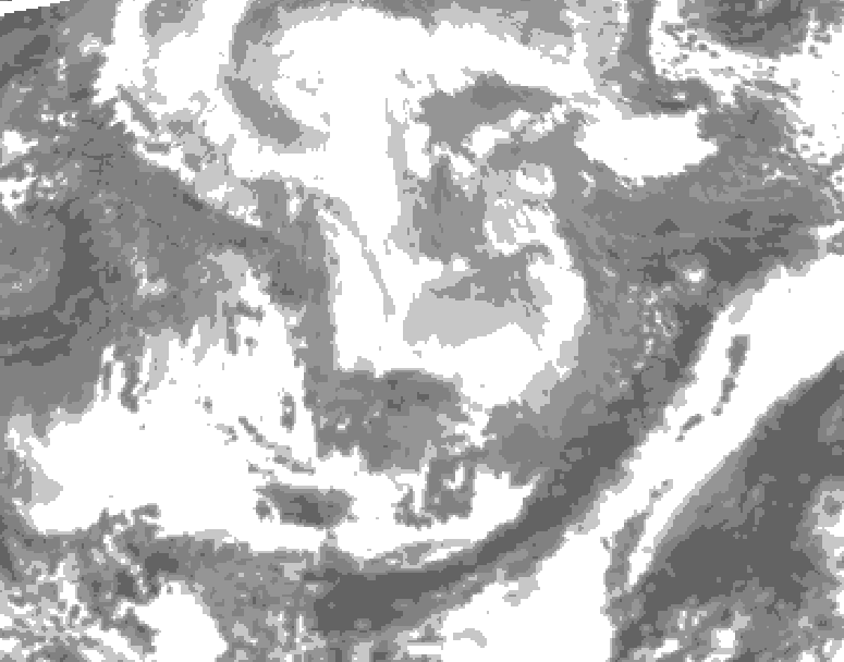 GDPS total cloud 156 hour forecast chart for Canada based on 2026/04/04 0000Z data