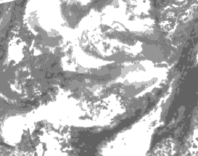 GDPS total cloud 180 hour forecast chart for Canada based on 2026/04/04 0000Z data
