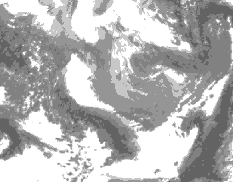 GDPS total cloud 084 hour forecast chart for Canada based on 2026/04/04 1200Z data