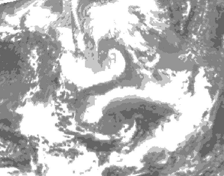 GDPS total cloud 120 hour forecast chart for Canada based on 2026/04/04 1200Z data