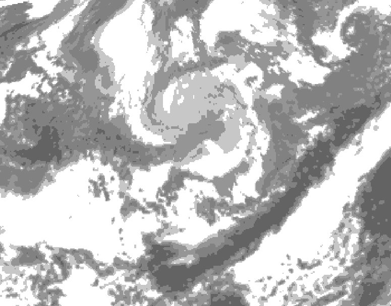 GDPS total cloud 156 hour forecast chart for Canada based on 2026/04/04 1200Z data